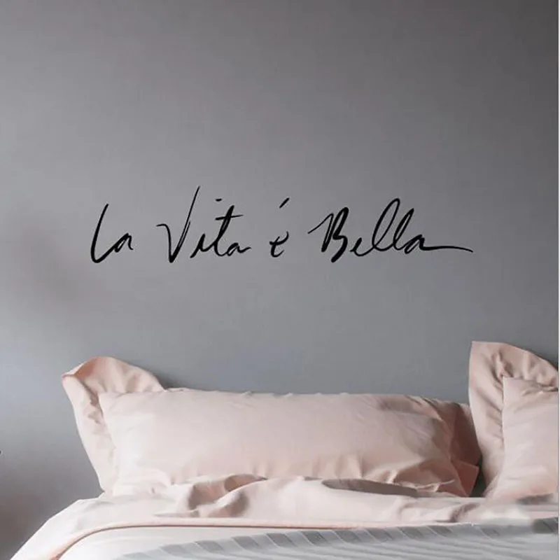Наклейка На Стену В Скандинавском Стиле La Vita E Bella Скандинавская Для Гостиной