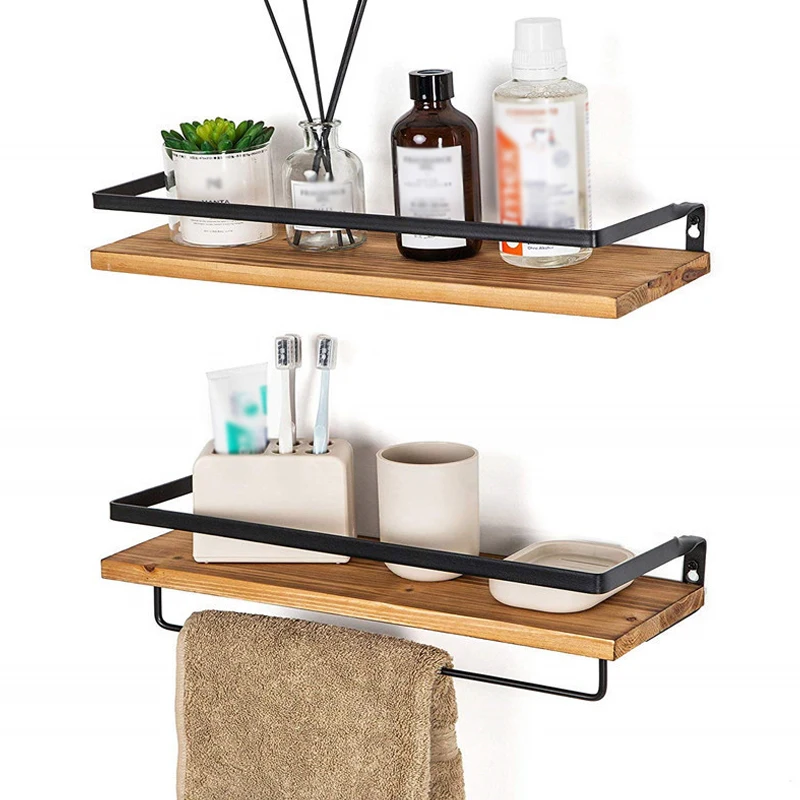 

Bathroom Shelves Solid Wood Wall Shelf Nordic Style Decoration Multifunction Storage Rack Cosmetic Holder Kitchen Rack Organizer