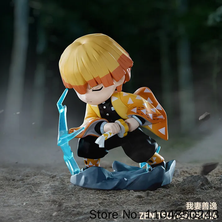 Фото POP MART Demon Slayer Kimetsu No Yaiba: Серия фигурок Battle Series, 1 шт., 12 шт. в тайной коробке, коллекционная фигурка, подарок для любителей аниме №4
