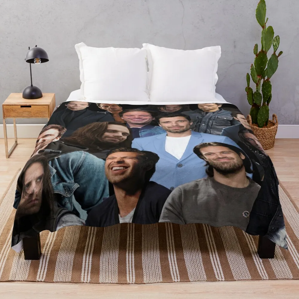 

sebastian collage Throw Blanket Luxury Blanket