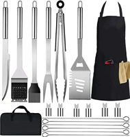 barbecue set with apron bbq barbecue 20 piece set bbq accessories utensil camping outdoor cooking tool set