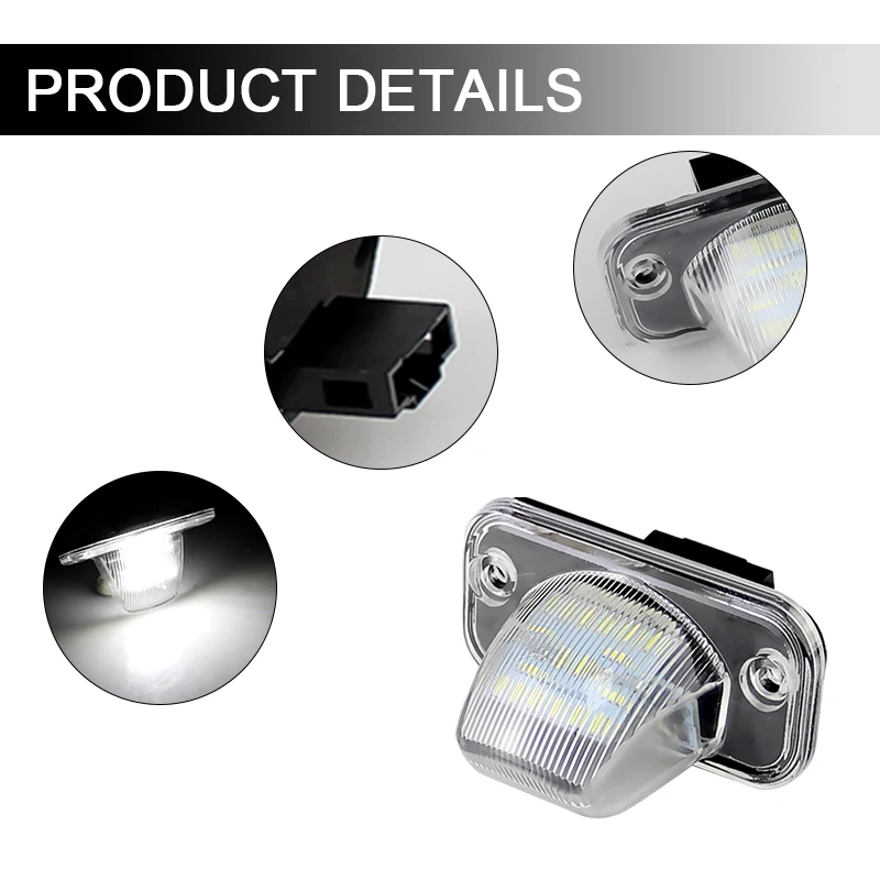 

2 шт. светодиодные фонари номерного знака для Vw T4 90 ~ 03, Transporter Syncro 1993 ~ 20064, Candy 04 ~, Jetta/Syncro 05 ~ автоматическая лампа номерного знака 12 В