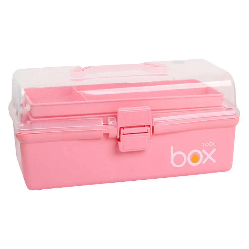 

Box Storage First Aid Boxes Tool Case Kit Lockable Compartments Plastic Empty Craft Folding Emergency Lid Organiser Portable