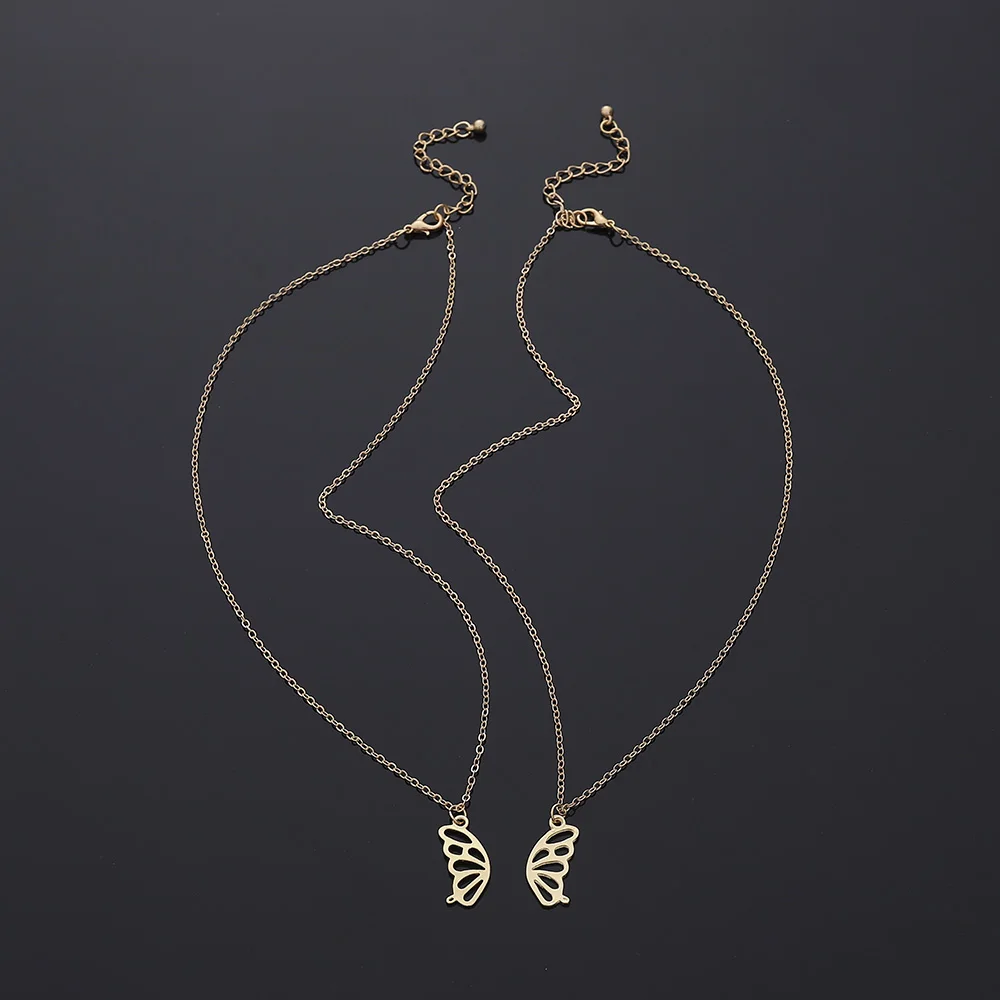 

2pcs/set Design Butterfly Pendant Necklace For Women Mother And Daughter Necklace Individuality Choker Jewelry Gift News