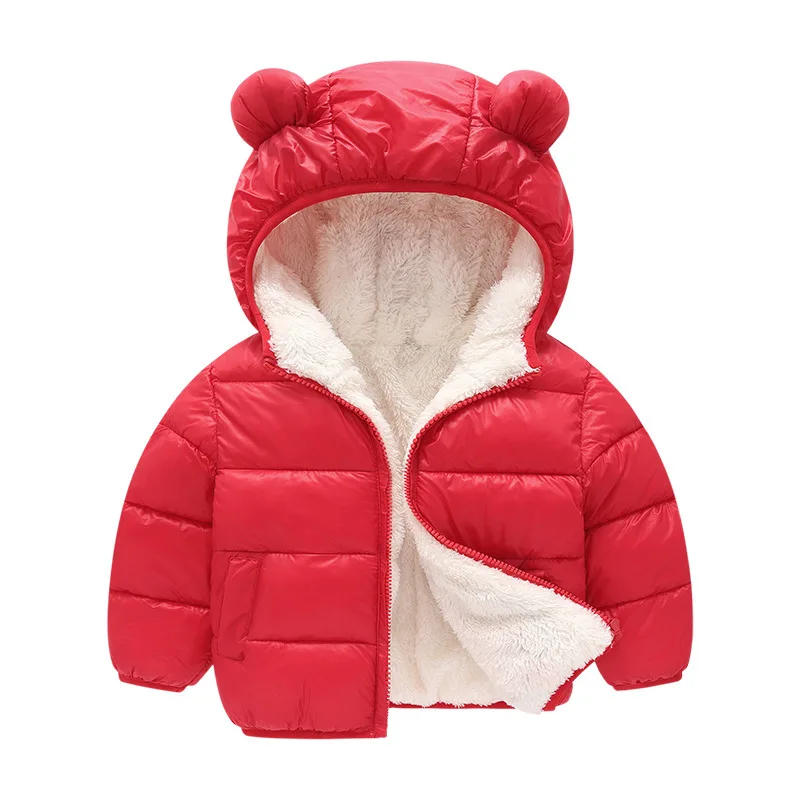 

Warm Chunky Winter Baby Down Jacket Fleece Jacket Girls Hooded Vest Children's Outdoor Clothing Suitable For Boys Aged 1-8 Years