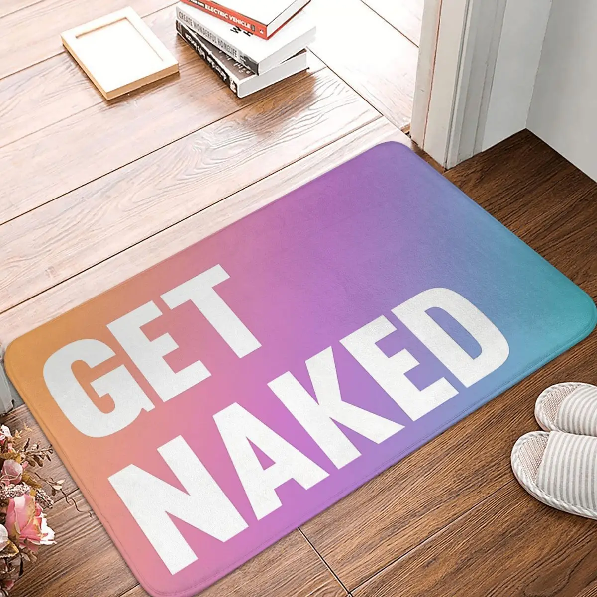 

Get Naked Bedroom Mat Colorful Doormat Kitchen Carpet Entrance Door Rug Home Decoration