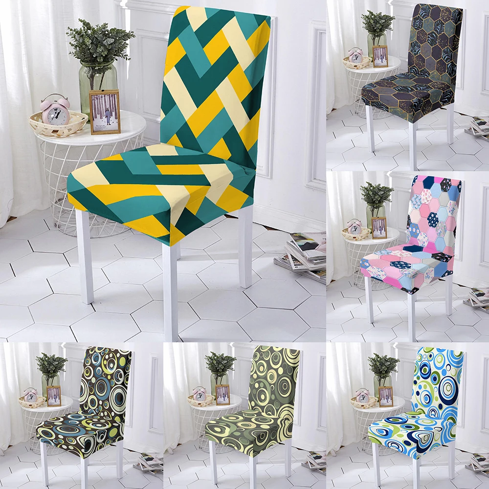 

Круглая абстрактная модель, искусственное эластичное кресло, чехол для стула, банкета, свадьбы, кухни, украшение