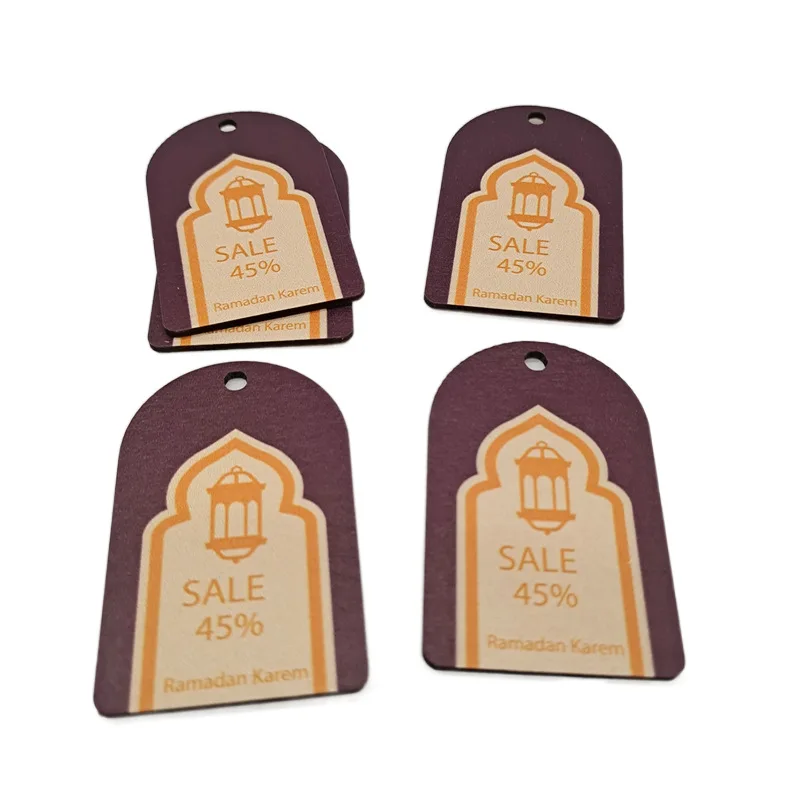 

10pcs EID Mubarak Wooden Pendant Islamic Muslim Party Hanging Decor Moon Festival EID Gift Abaya Adha Kareem Decoration for Home