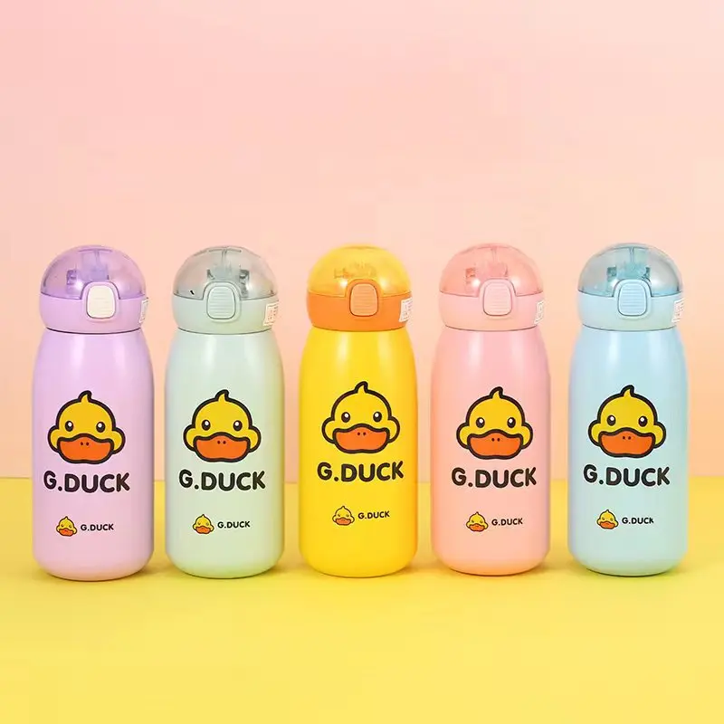 

2022 Latest G.Tuck Children and Student Portable INS Double Thermos Cup Fashion and Large Capacity Insulation Kawaii Bottle