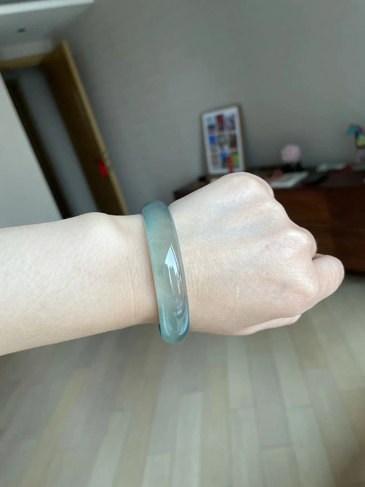 Нефритовый браслет из семян льда прозрачное водное дно положительный круг масло