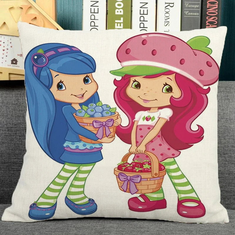 

Strawberry Shortcake Cushion Cover Pillowcases for Pillows Decor Home Pillow Cases Decorative Short Plush Pillowcase Covers Bed