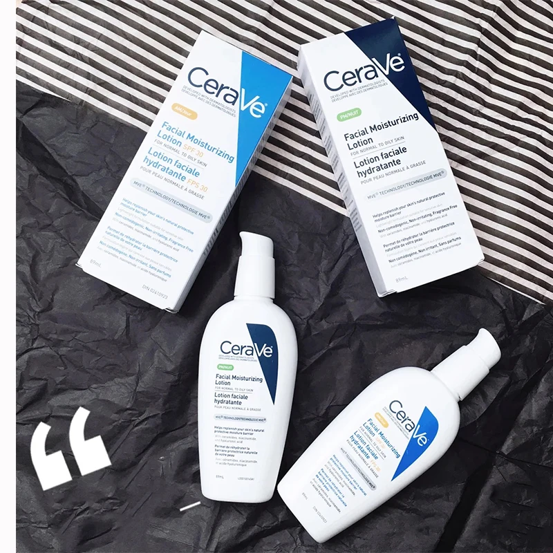 

CeraVe 89ml Facial Moisturizing Lotion AM PM With SPF30 Repair Sensitive Skin Nicotinamide Whitening Cream