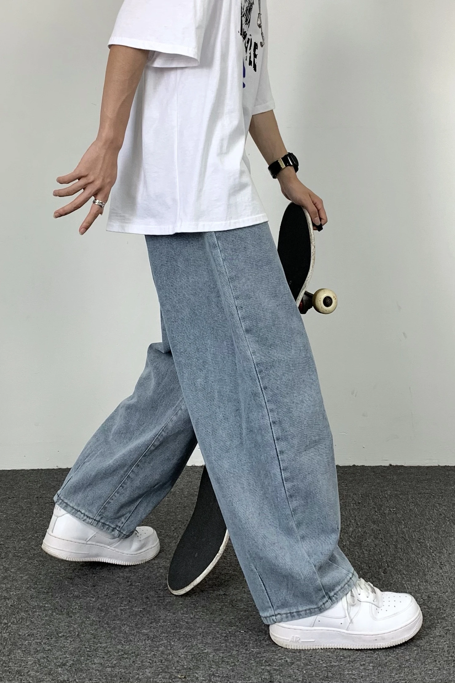 Men's Jeans Solid Color Loose Jeans Hip Hop Men's Pants Y2k Pants Jeans Fashion Streetwear Brand Jeans Jeans Aestethic Denim