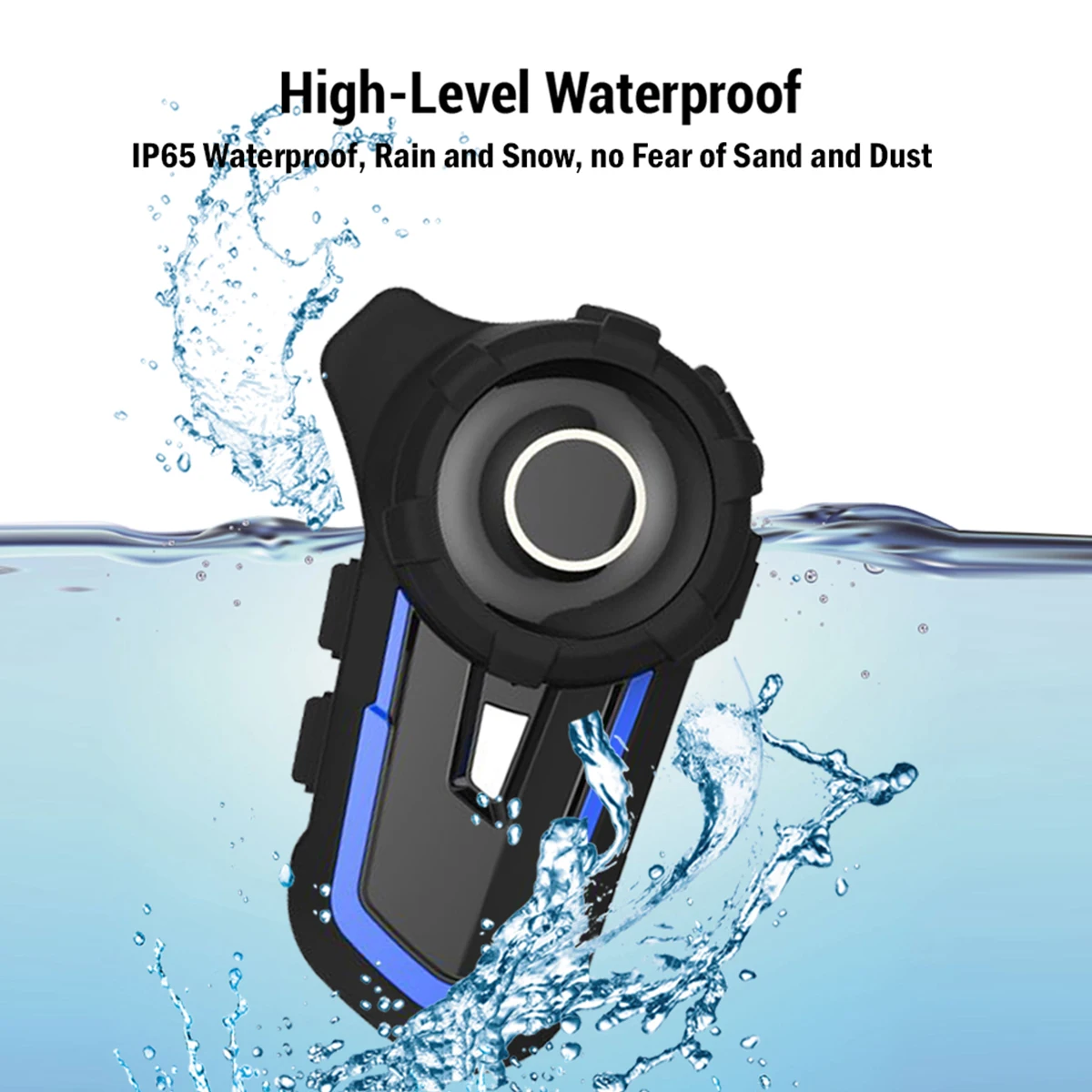 

Мотоциклетная гарнитура qpKung S2, Bluetooth 5,1, 1200 м, водонепроницаемая