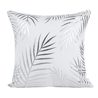 silver foil printing pillow case sofa waist throw cushion cover home decor