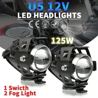 125w 12v u5 motorcycle headlights led spotlight head lamp spot fog lights for honda vfr1200f vfr1200x vfr1250 vfr400 vfr750