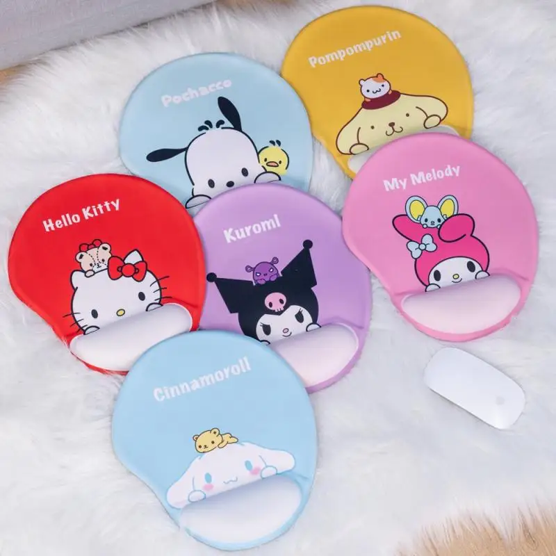 

Sanrio мультфильм Mymelody Cinnamoroll Kuromi трехмерный коврик для мыши запястье коврик утолщенный силиконовый для офисных игр нескользящий коврик