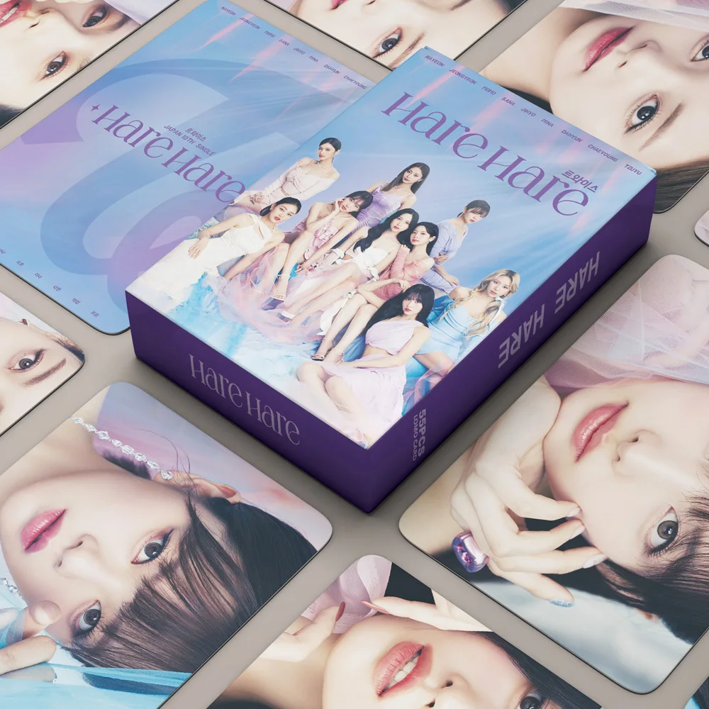 

55PCS Kpop KPOP Korean Wave TWICE Girls' New Album Hare Hare LOMO Cards Photo Picture Korean Fashion Group Postcard Fans Gifts