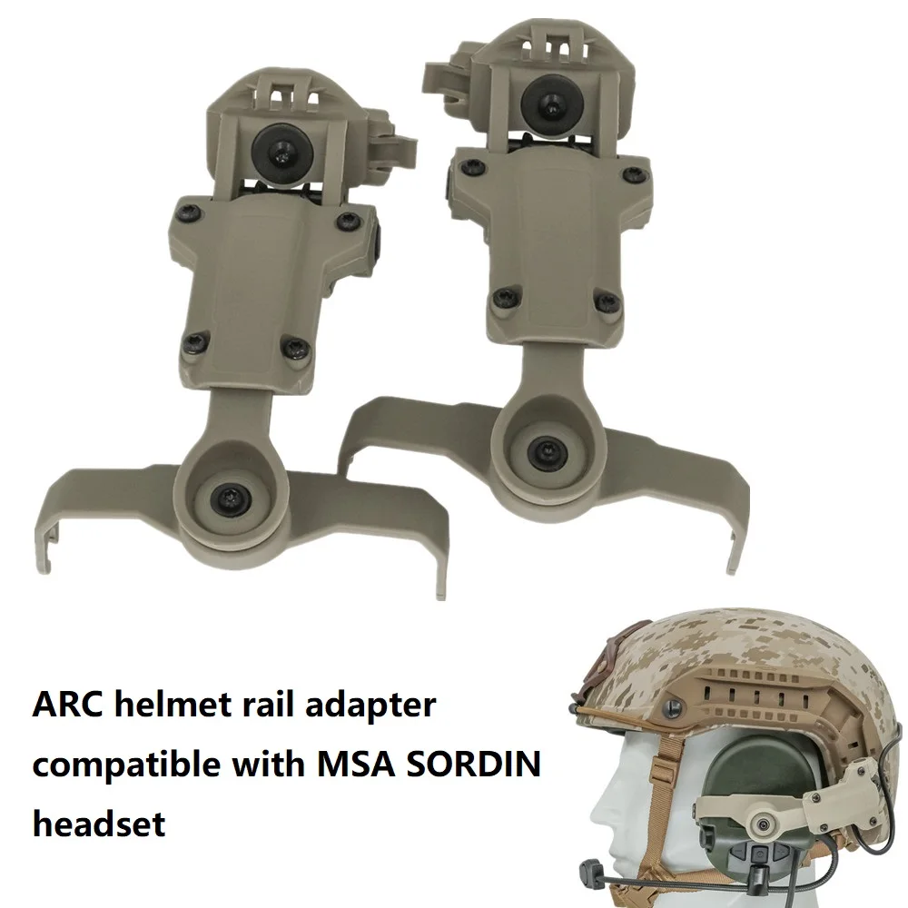

Airsoft Headset ARC Helmet Rail Adapter for MSA SORDIN Tactical Headphone Hearing Protection Protective Earmuff Shooting Headset