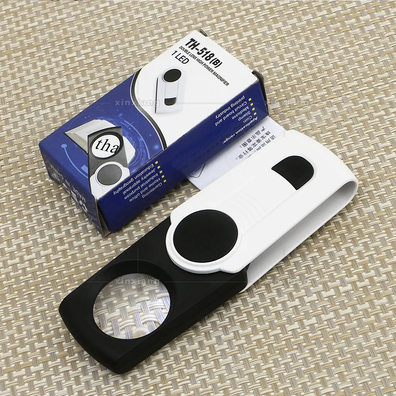 

Handheld 8X Magnifying Glass With Led Light Jeweler Eye Glass Optical Lens Loupe Magnifier Jewelry Appraisal Reading Magnifier