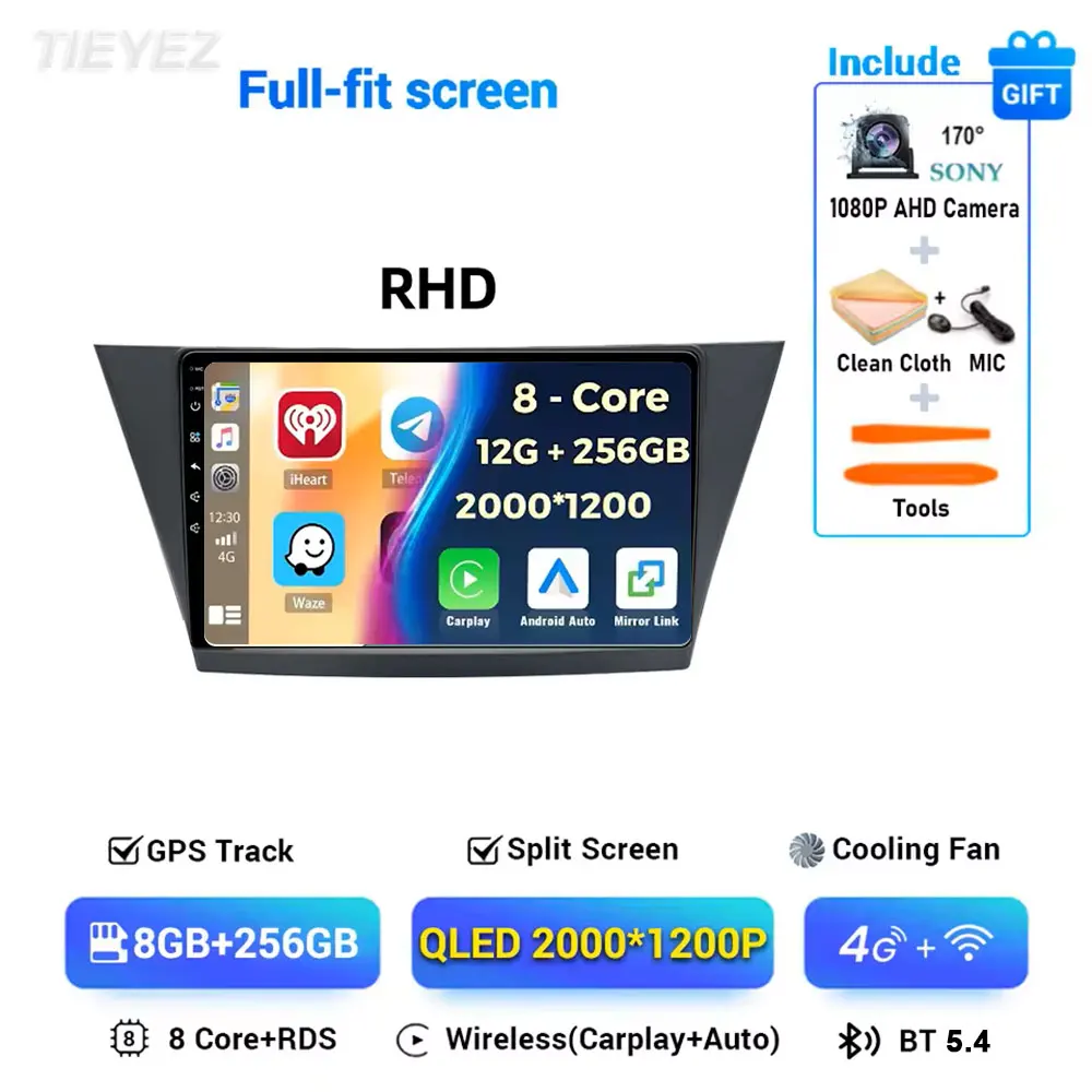 

Для Toyota Prius V Prius Plus Alpha 2012 2013 2014 2015 2016 2017 LHD RHD Android 15 Автомагнитола Android Auto Carplay QLED WIFI + 4G