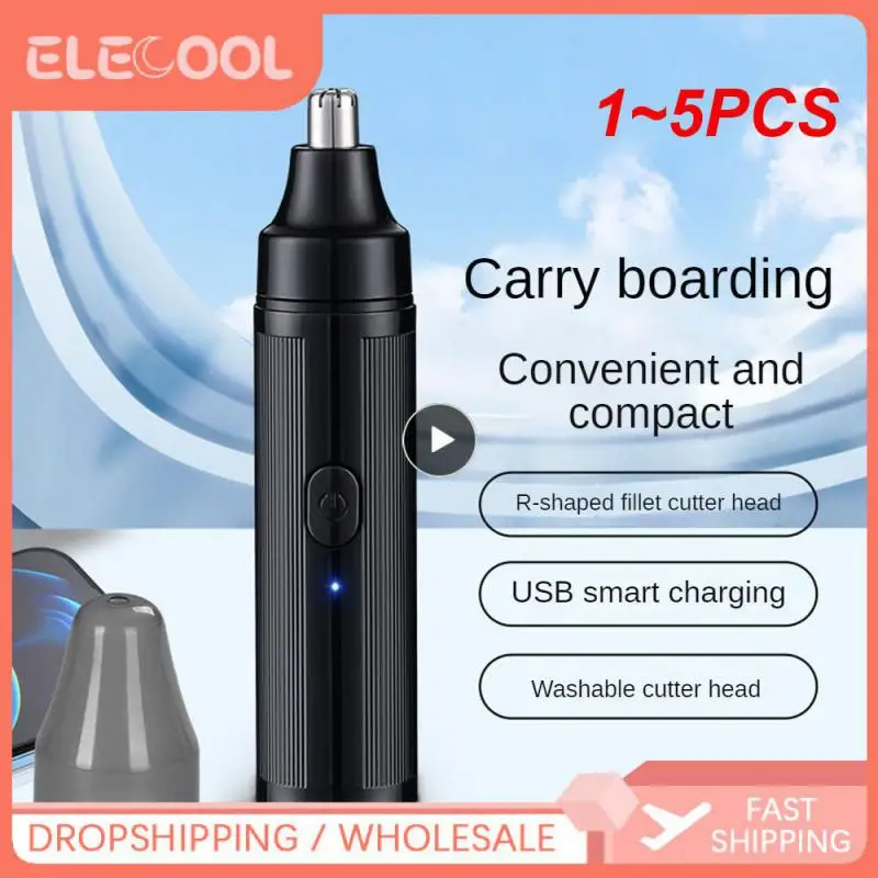 

1~5PCS Electric Nose Hair Trimmer USB Charging Nasal Cavity Cleaning Artifact Nose Hair Scissors Ear Razor Removal Shaving Tool