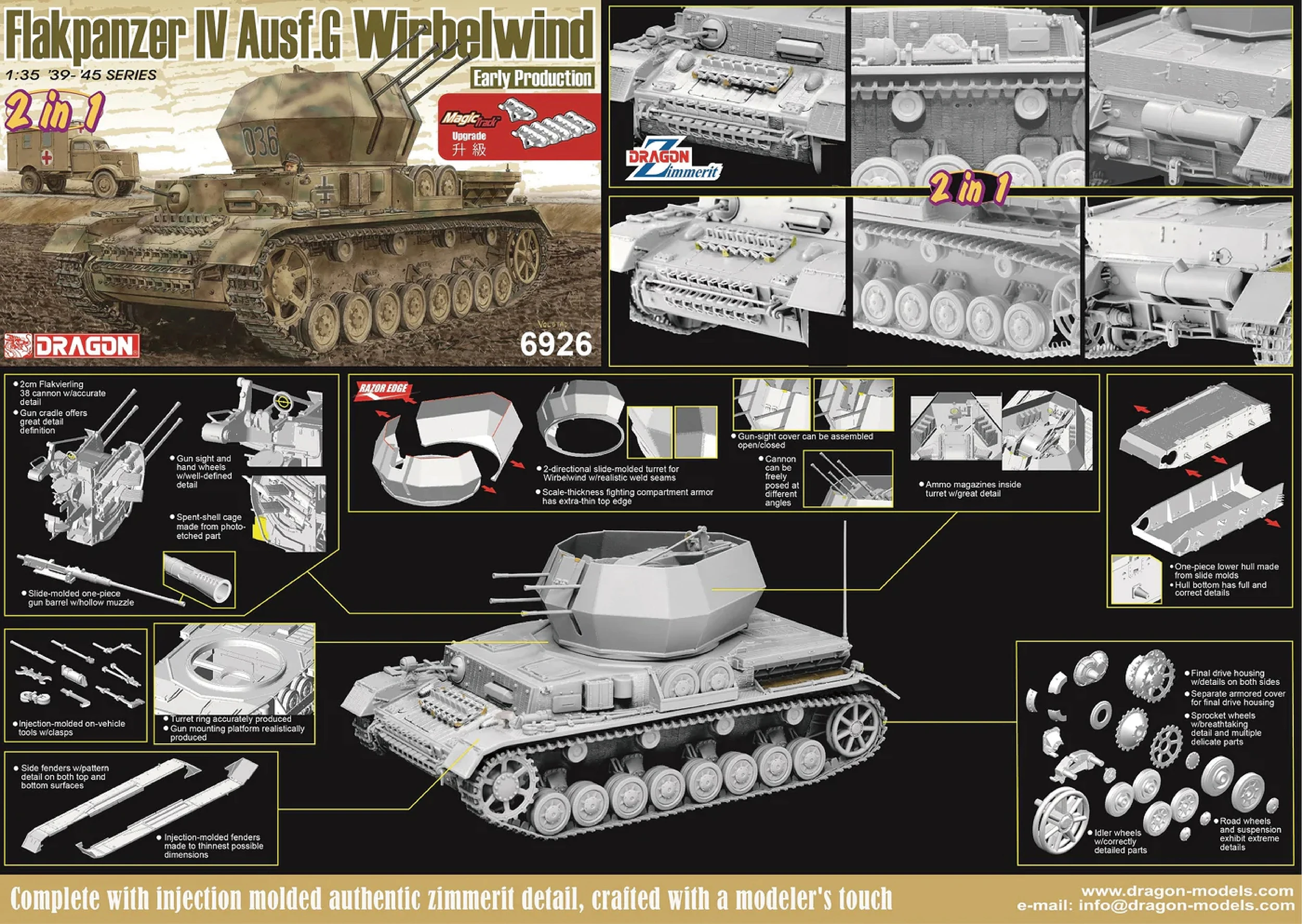 

Dragon 6926 1/35 Flakpanzer IV Ausf.G "Wirbelwind"