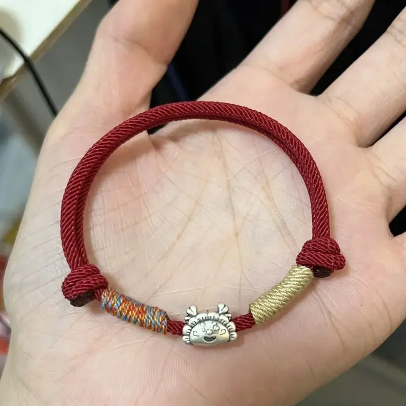 Новое поступление плетеная веревка ручной работы в виде пельменей красный для