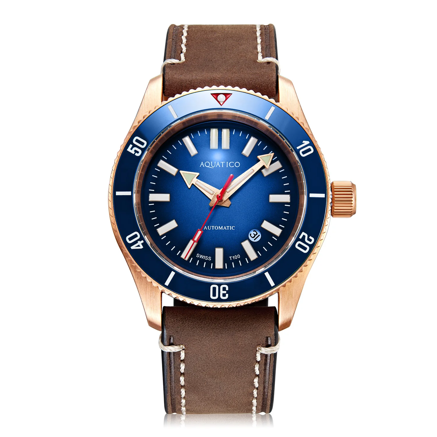 Aquatico Super Star Bronze Dive Watch Blue Dial(Hong Kong Made PT5000)