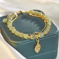 natural jade bracelet for women jewelry accessories trendy double layer chain bracelet for girls casual jewelry supplies