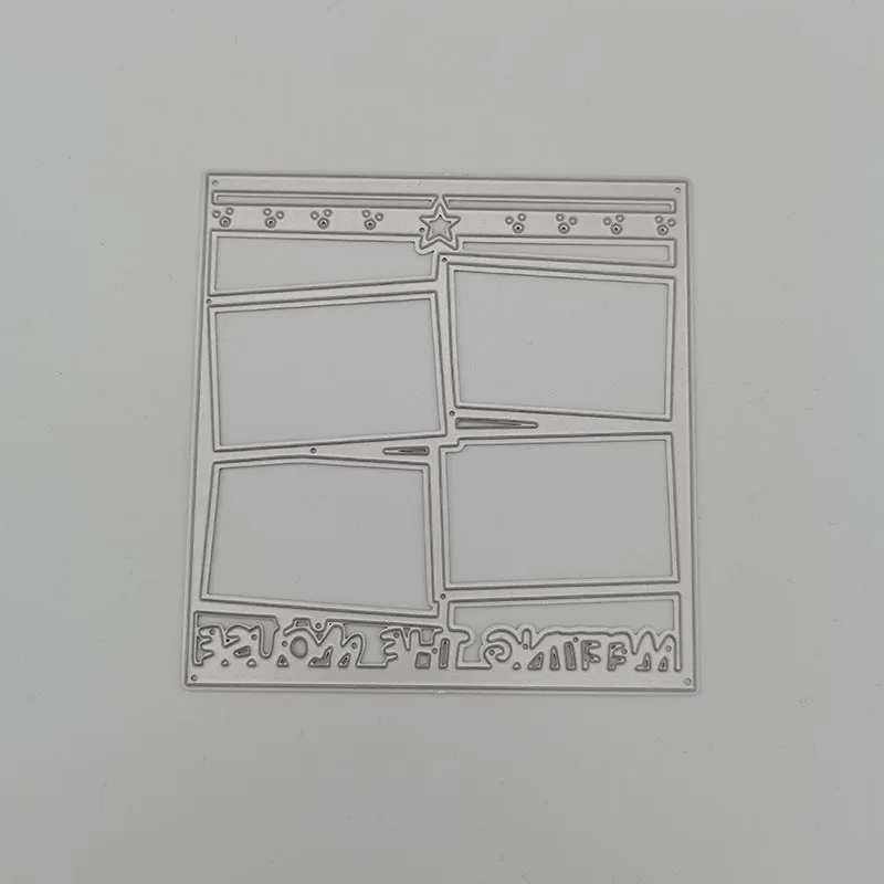 

Metal Cutting Dies Rectangular grid Scrapbook Paper Craft Decoration Dies Stencil For Album Card Making Knife Punch New Dies