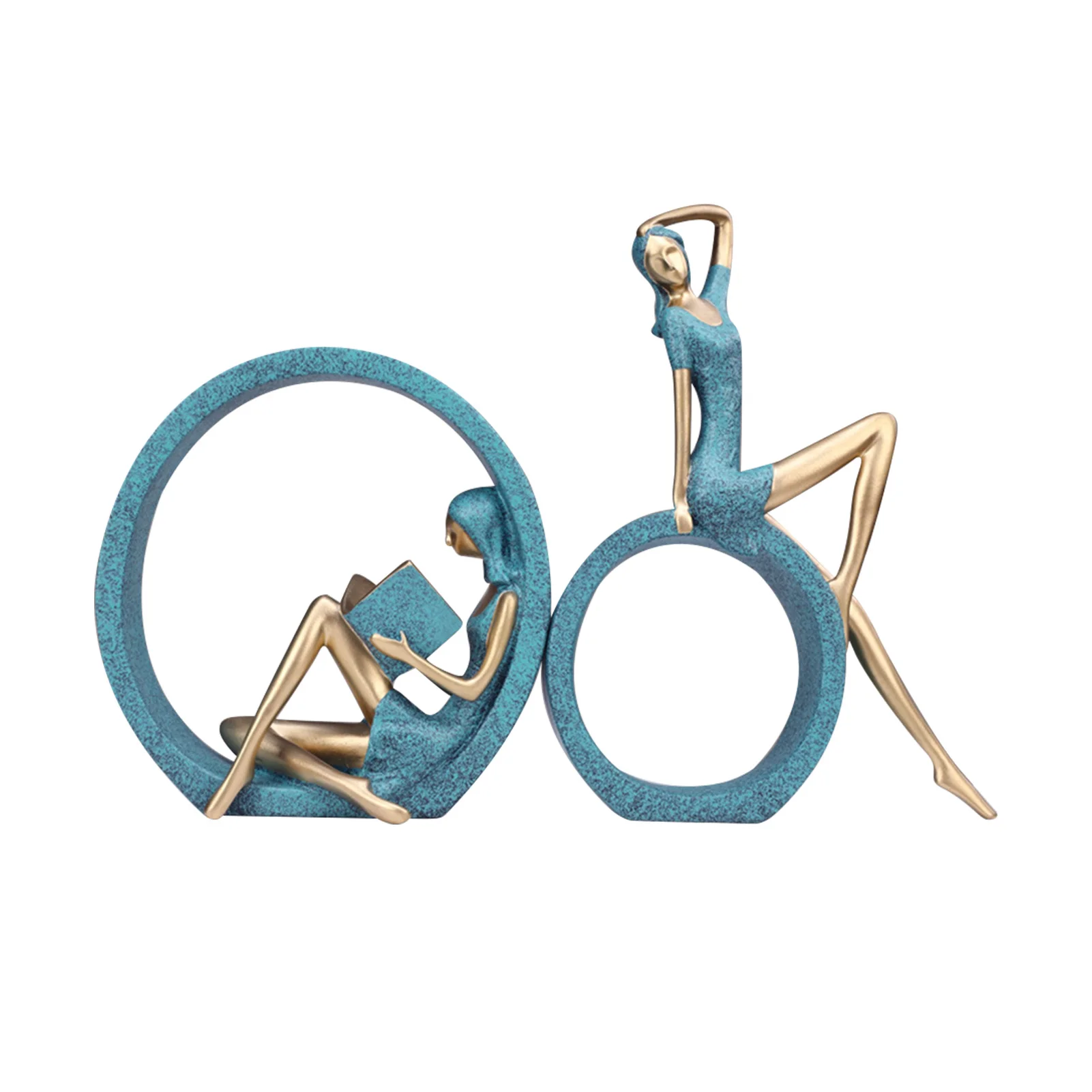 

OK Girl Crafts Simple Resin Figurine Office Gift For Teachers Home Decor Desktop Bedroom Art Abstract Sculpture Reading