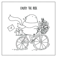 mice on a bicycle clear transparent stamp diy card album photo making scrapbooking crafts stencil new 2022