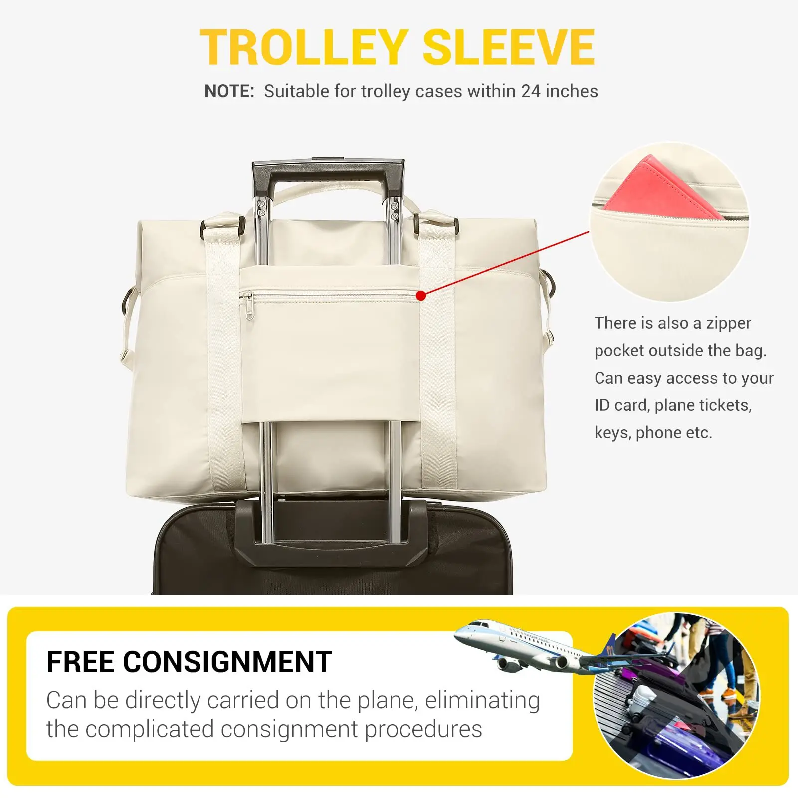 Large Capacity Travel Storage Bags With Free Cosmetic Bag Hand Luggage Gym Business Weekender Bag Women Waterproof Organizer Bag