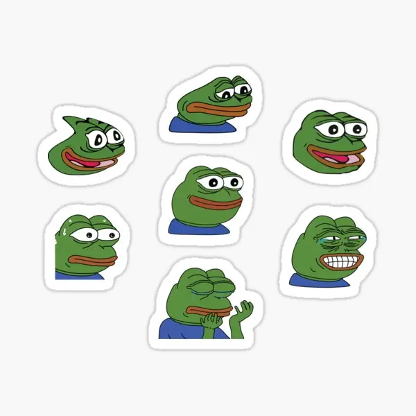 

Набор наклеек Pepe Twitch Emotes, 1-5 шт., наклейки для багажа, аниме бутылки для воды для стенок бампера, ноутбука, забавное искусство, милое домашнее ...