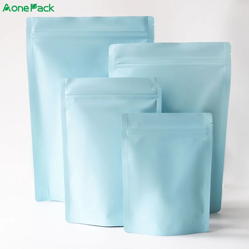 

100pcs Matte Pink Color Resealable 16x23cm 500g Snack Nuts Spice Heat Sealing Logo Printing Packaging Pouches