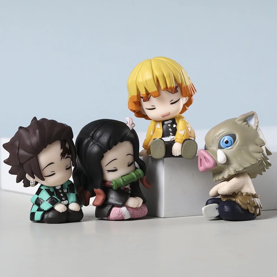 Kamado Tanjirou Nezuko Zenitsu Agatsuma Hashibira Inosuke Katazun Фигурки игрушки из ПВХ милые мини-модели