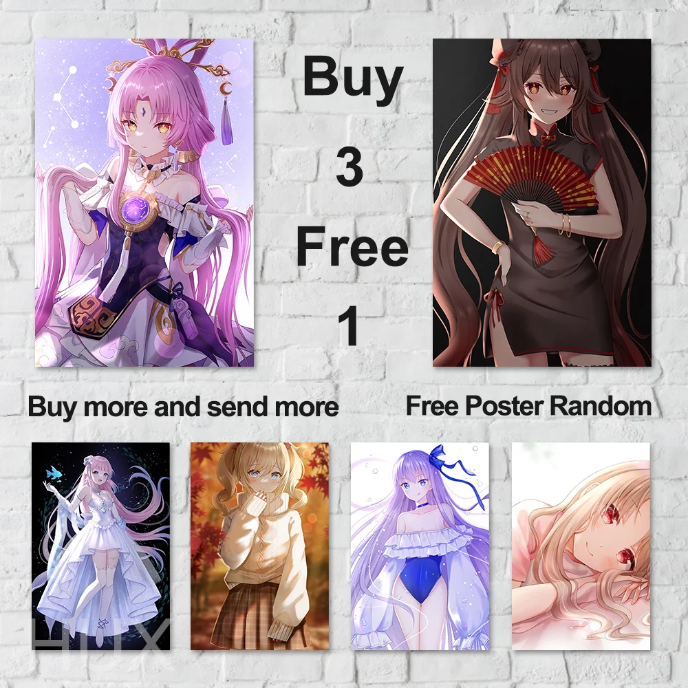 

Poster Picture Classic Anime Girl Modular Canvas Art Japanese Character Illustration Bedroom Home Decor Custom Print Mural Gifts