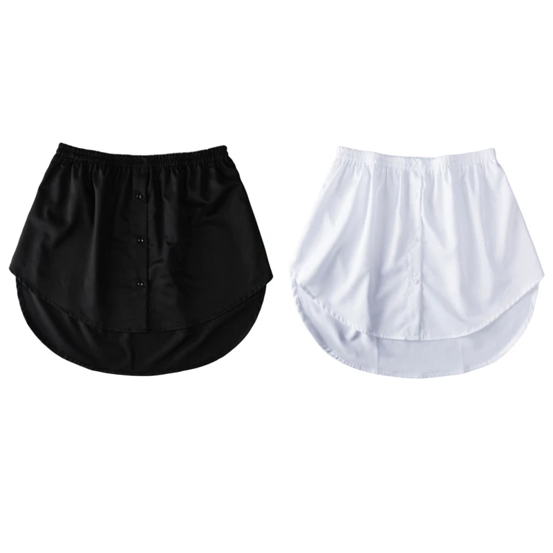 

Unisex Shirt Extender Adjustable Layering Fake Top Lower Sweep Half-Length False Hemline for Women