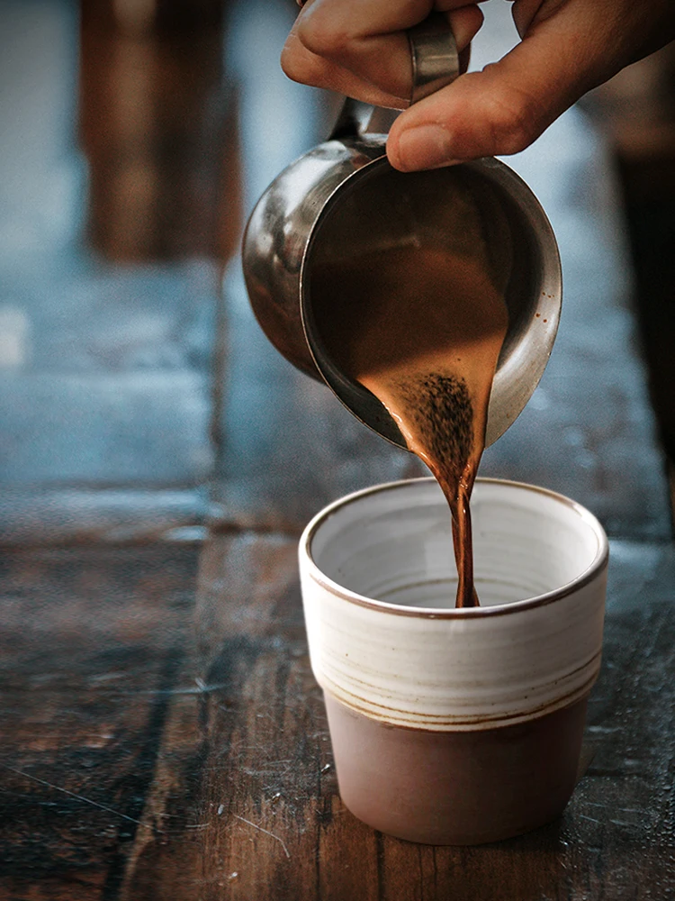 Чашка для дегустации чая ручной работы из грубой керамики маленькая чашка