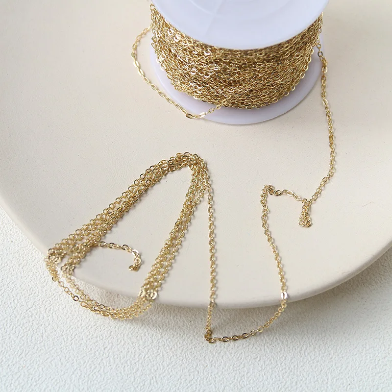 

1 meter new fashion simple gilded chain accessories necklace For DIY Jewelry Making Accessories