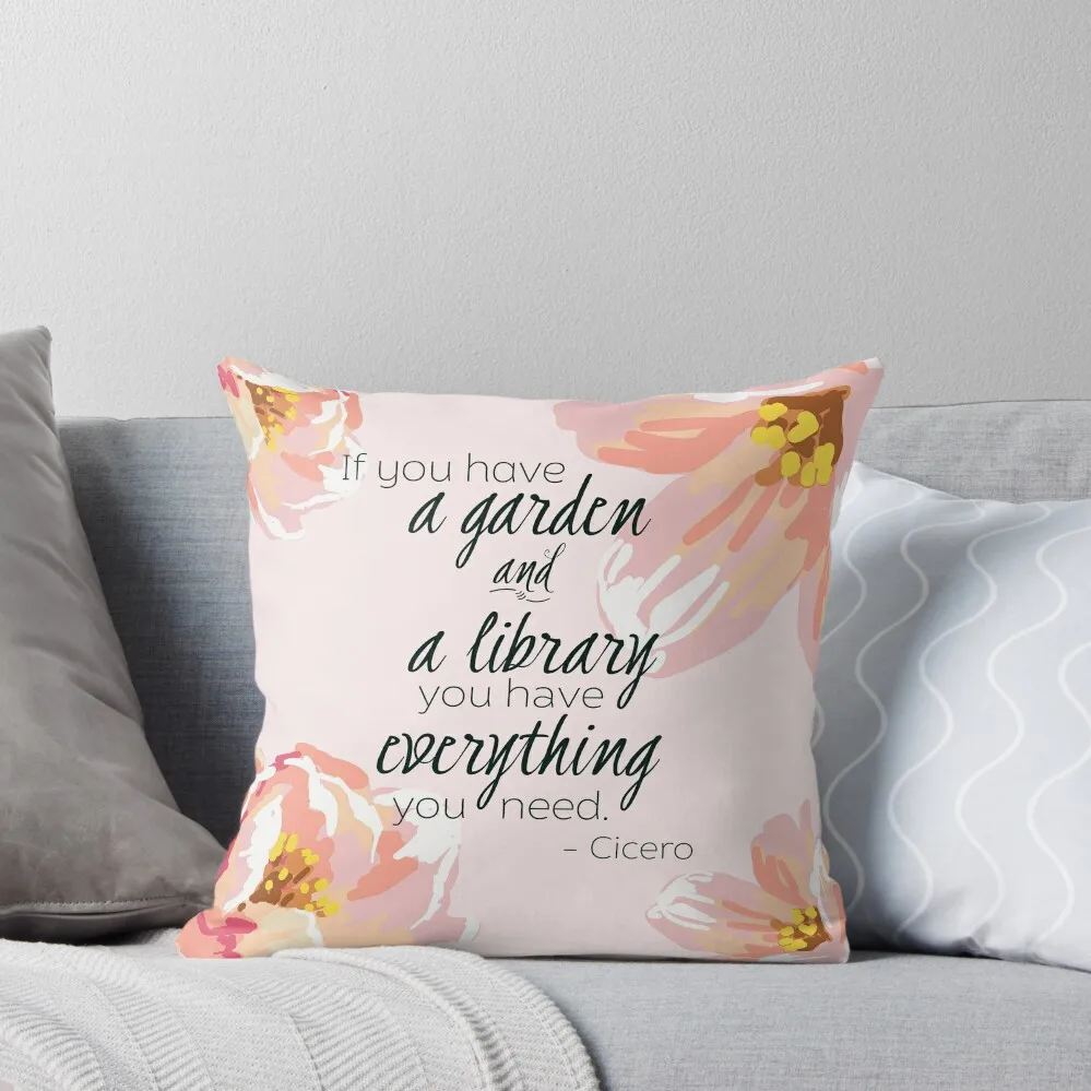Роскошная декоративная наволочка для диванной подушки с изображением сада и
