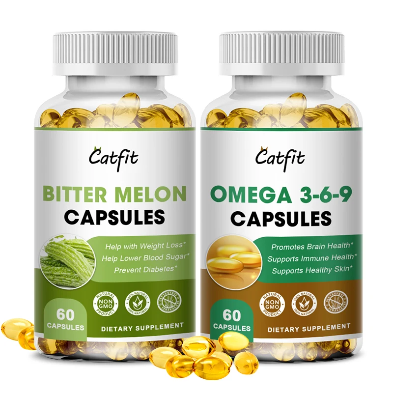 

Catfit Omega 3 Bitter Melon Capsules Free Delivery Fishing Oil Supports Weight Loss Diabetes Medicine Blood Sugar Supplements