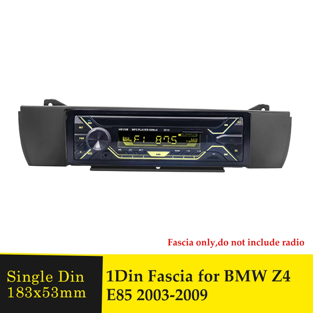 1DIN Car Radio Fascia for BMW Z4 E85 2003-2009 Audio DVD Player Stereo Panel Interface Dash Mount Trim Installation Kit Frame
