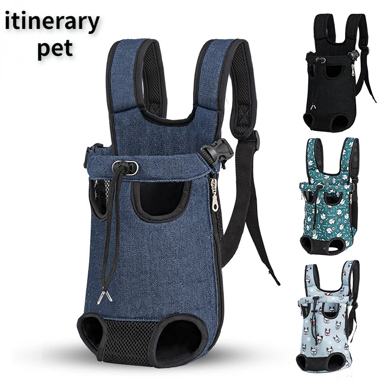 

2023 New Cat Bag Goes Out Portable Pet Cat Dog Shoulder Mesh Breathable Pet Chest Bag Hug Cat Walk Cat Bag Pet Cat Dog Backpack