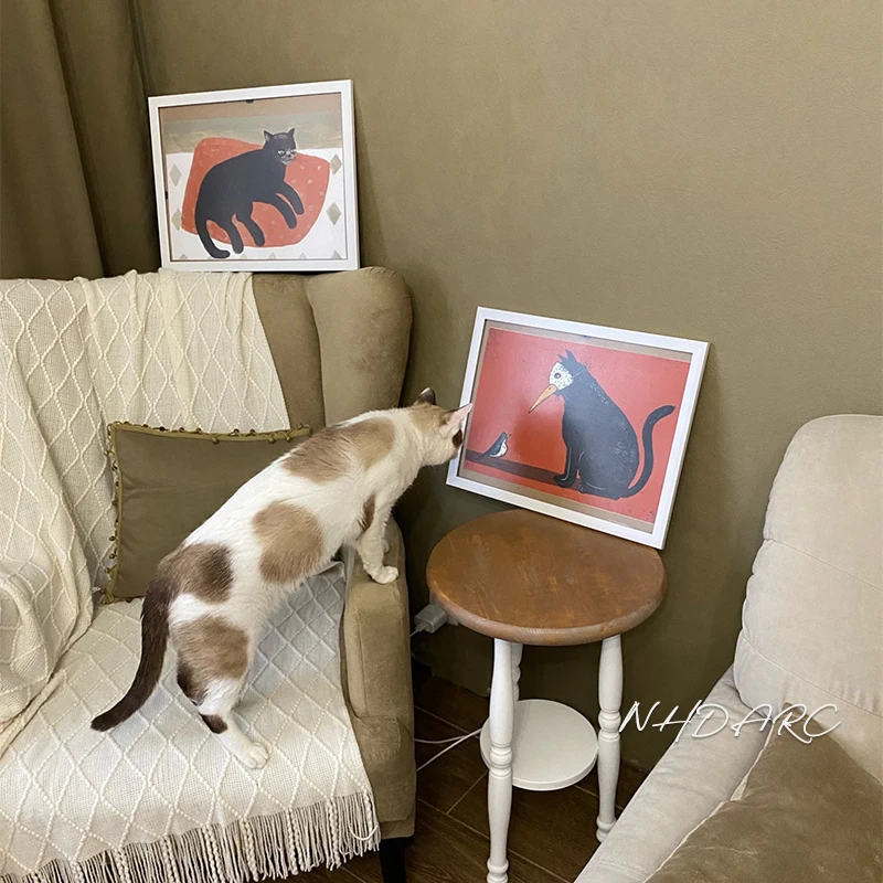 Настенная живопись на холсте постеры картины ретро красная винтажная птица