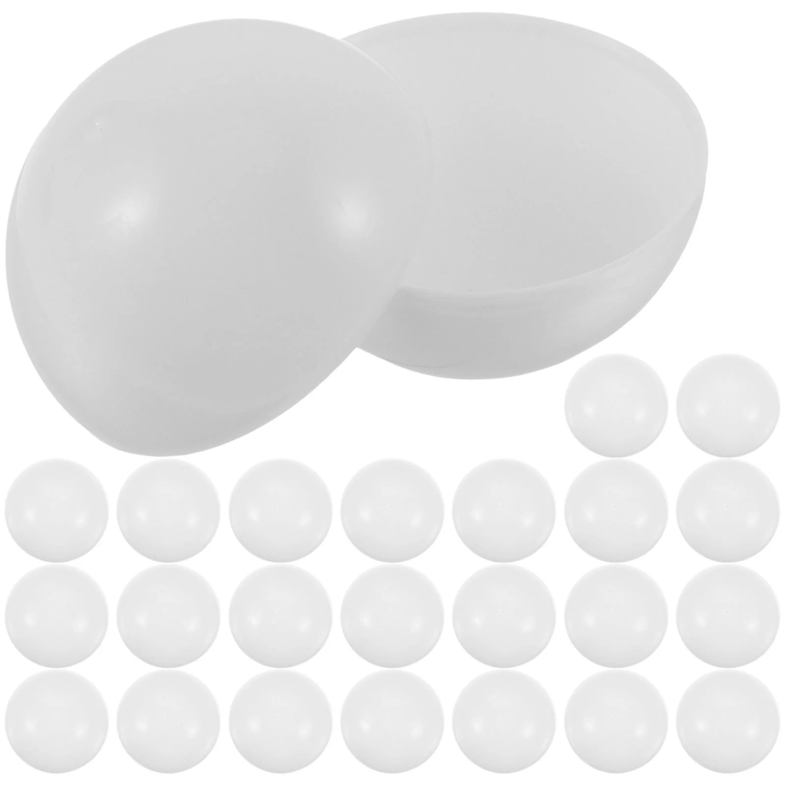 

25 Pcs Lottery Ball Sphere Game Balls Interesting Open Picking Party White Plastic Props