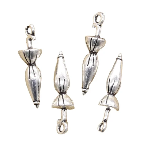 Шармы-зонтики тибетского серебра, 10 шт.