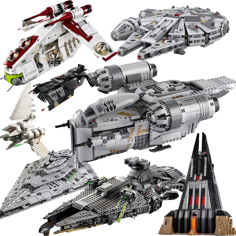 

New Star Space Wars Space Series Figures Razor Crest Fighter Mandalorians Model Building Blocks Bricks Kids Christmas Toys Gifts
