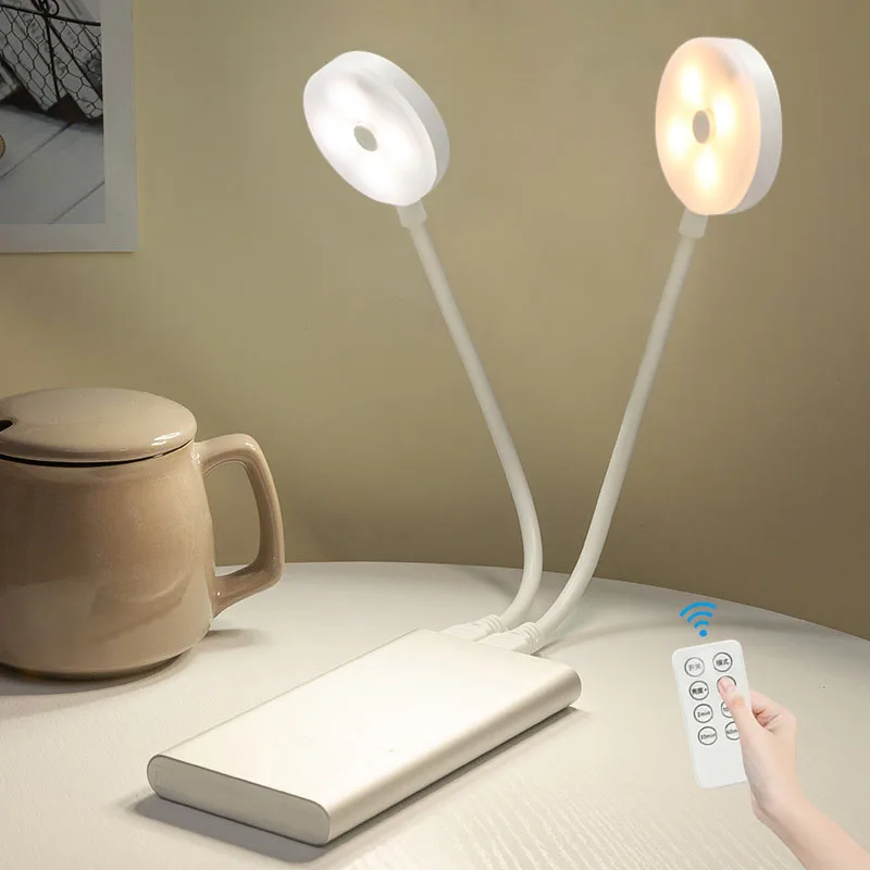 

MiNi LED Eye Care Book Lights Remote Control Dimmable Mini Round Reading Desk Lamp USB Plug Laptop Keyboard Lighting Night Light